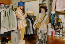 two people doing vintage shopping